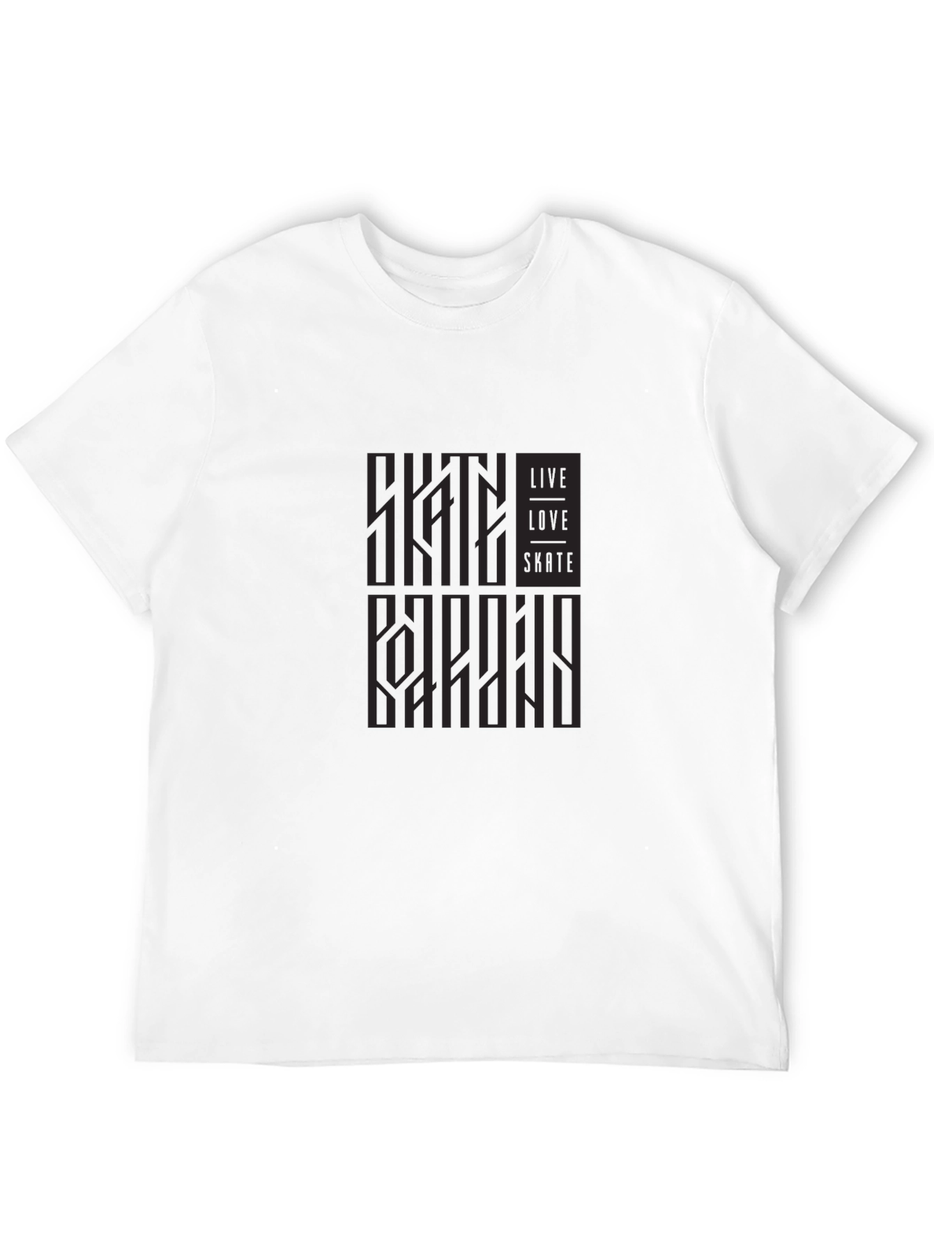 Skateboarding Lifestyle Tee - Black Graphic T-Shirt