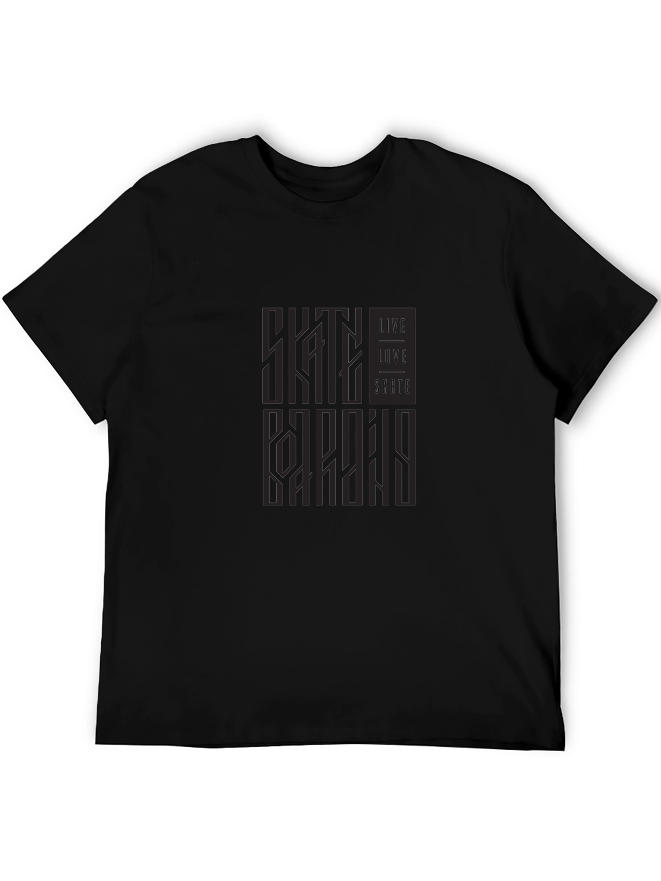 Skateboarding Lifestyle Tee - Black Graphic T-Shirt