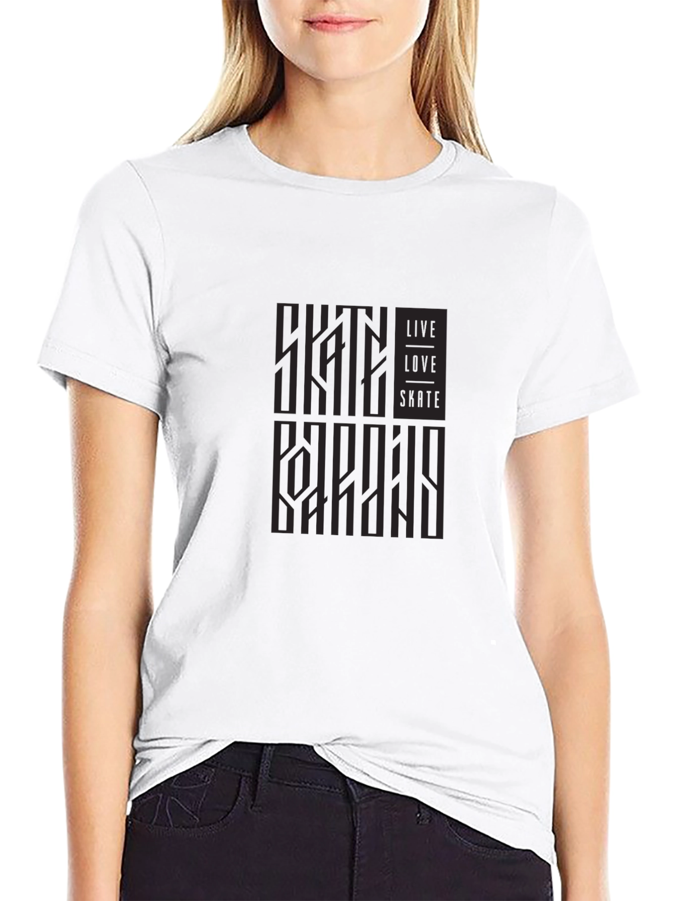 Skateboarding Lifestyle Tee - Black Graphic T-Shirt