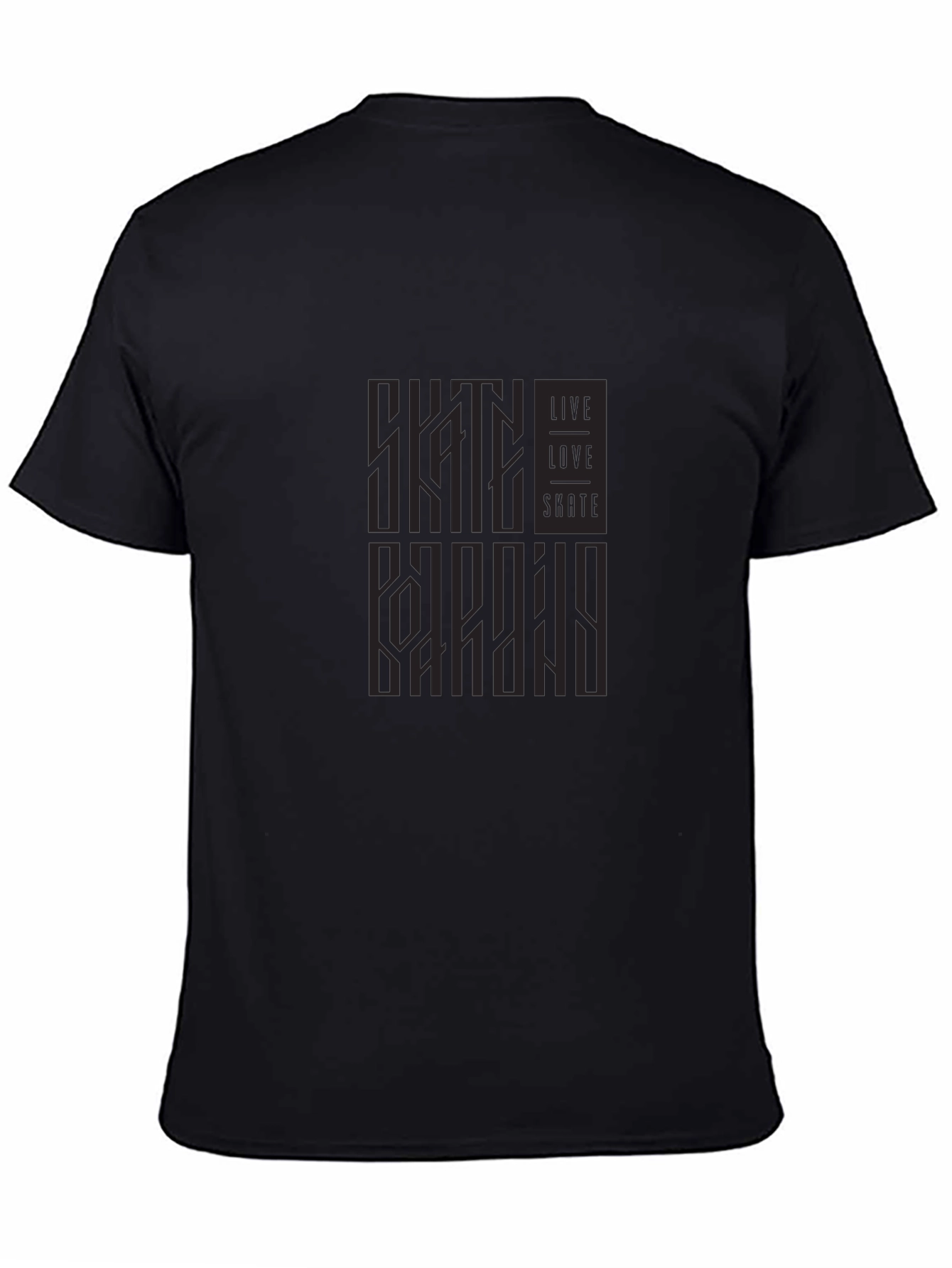 Skateboarding Lifestyle Tee - Black Graphic T-Shirt