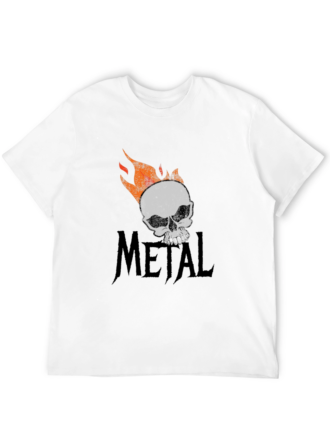 Metal Skull Graphic T-Shirt - Black