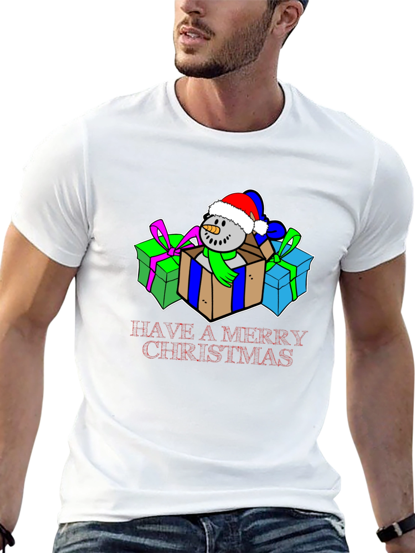 Festive Christmas Snowman T-Shirt