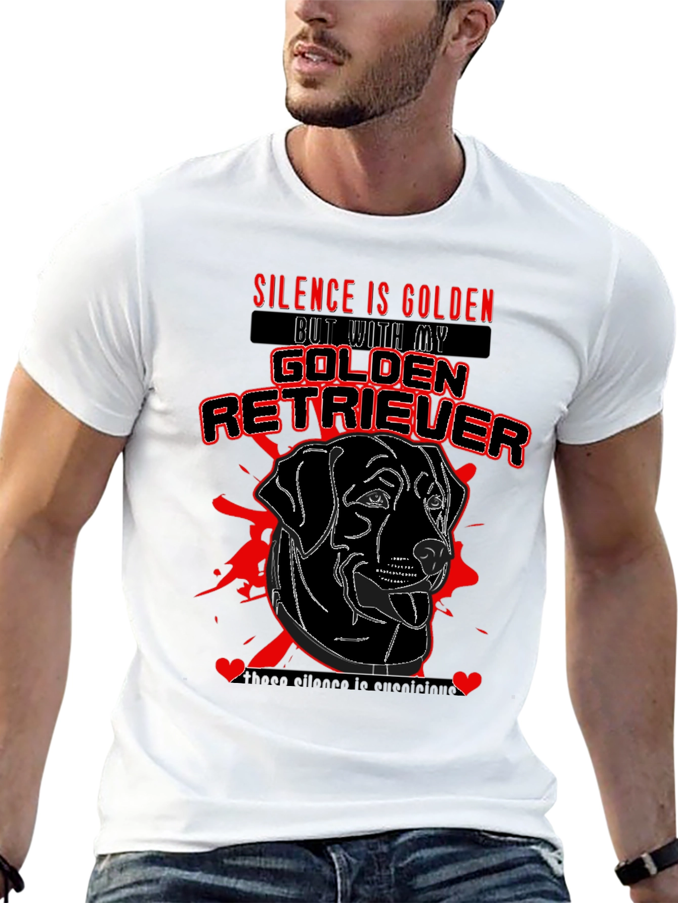 Golden Retriever T-Shirt: Silence is Golden