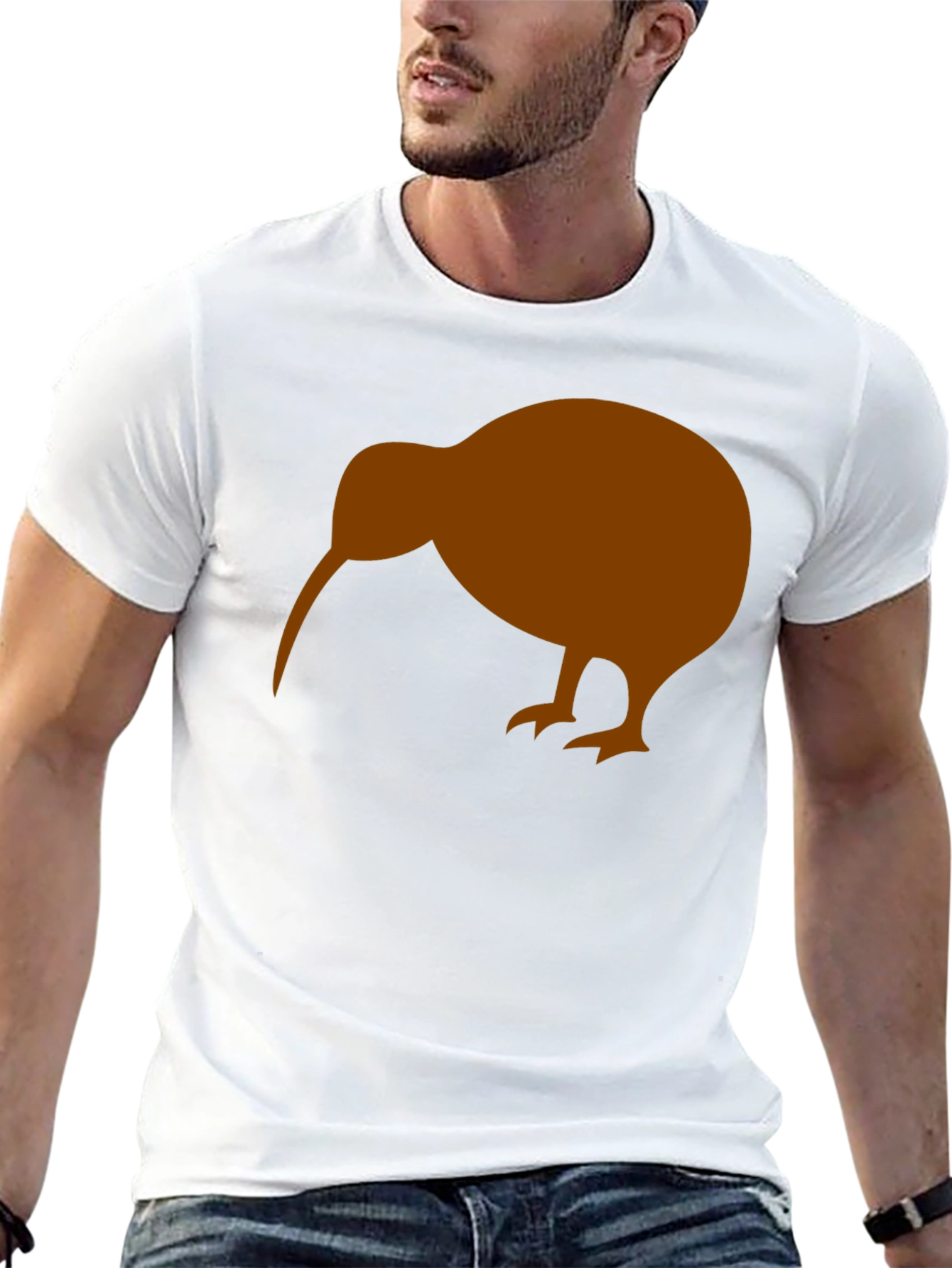 Mens Kiwi Bird Graphic T-Shirt - Black