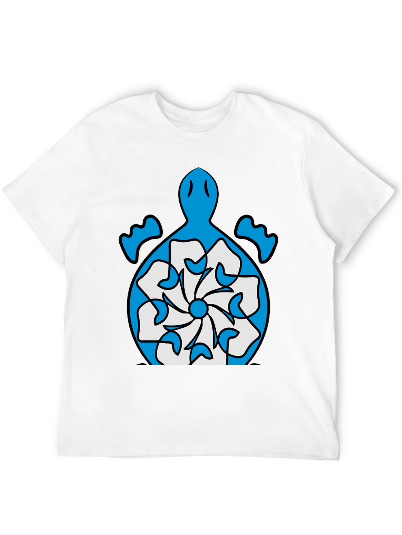 Turtle Flower Graphic Tee - Stylish Black T-Shirt