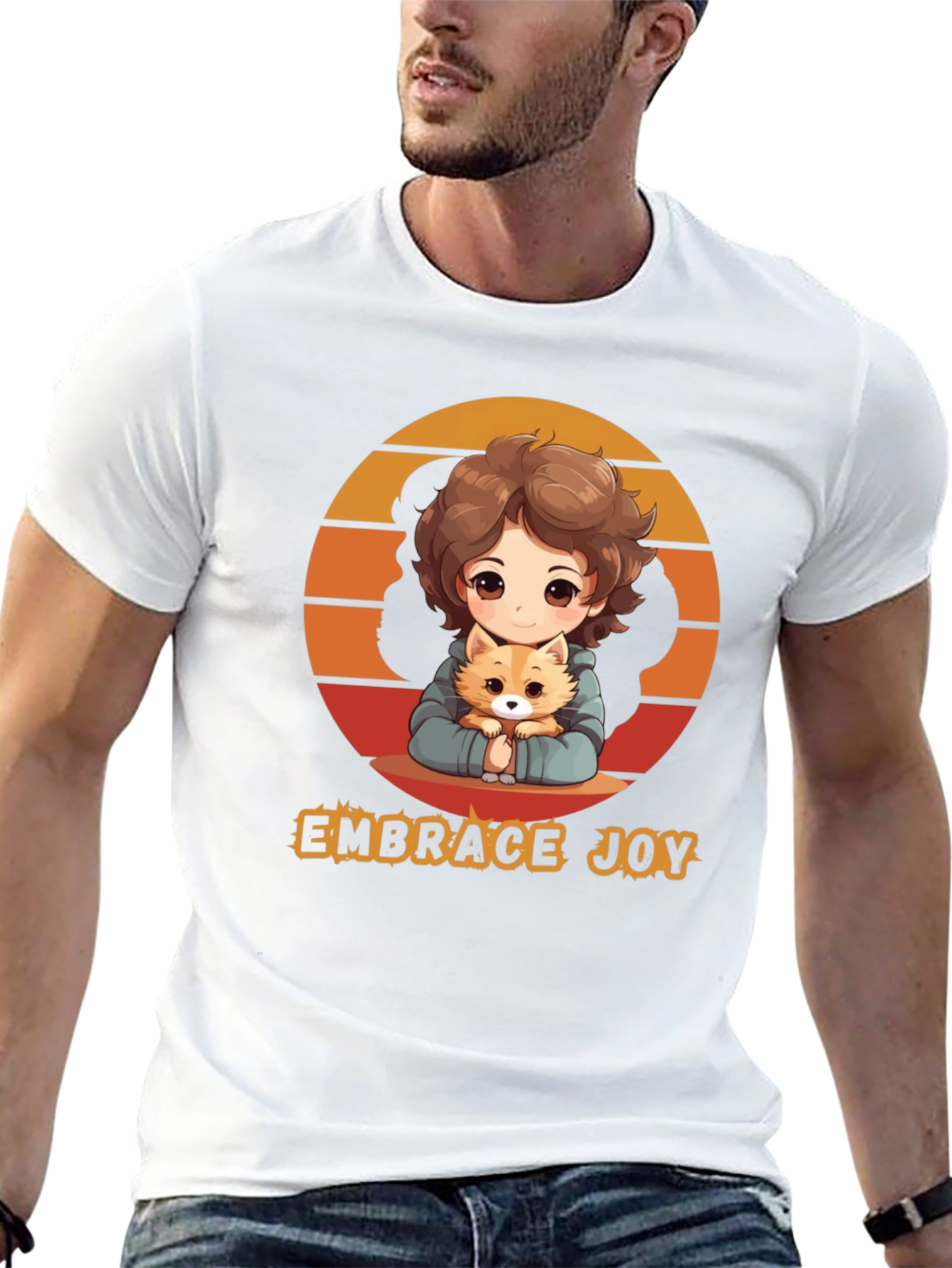 Embrace Joy Anime Graphic T-Shirt