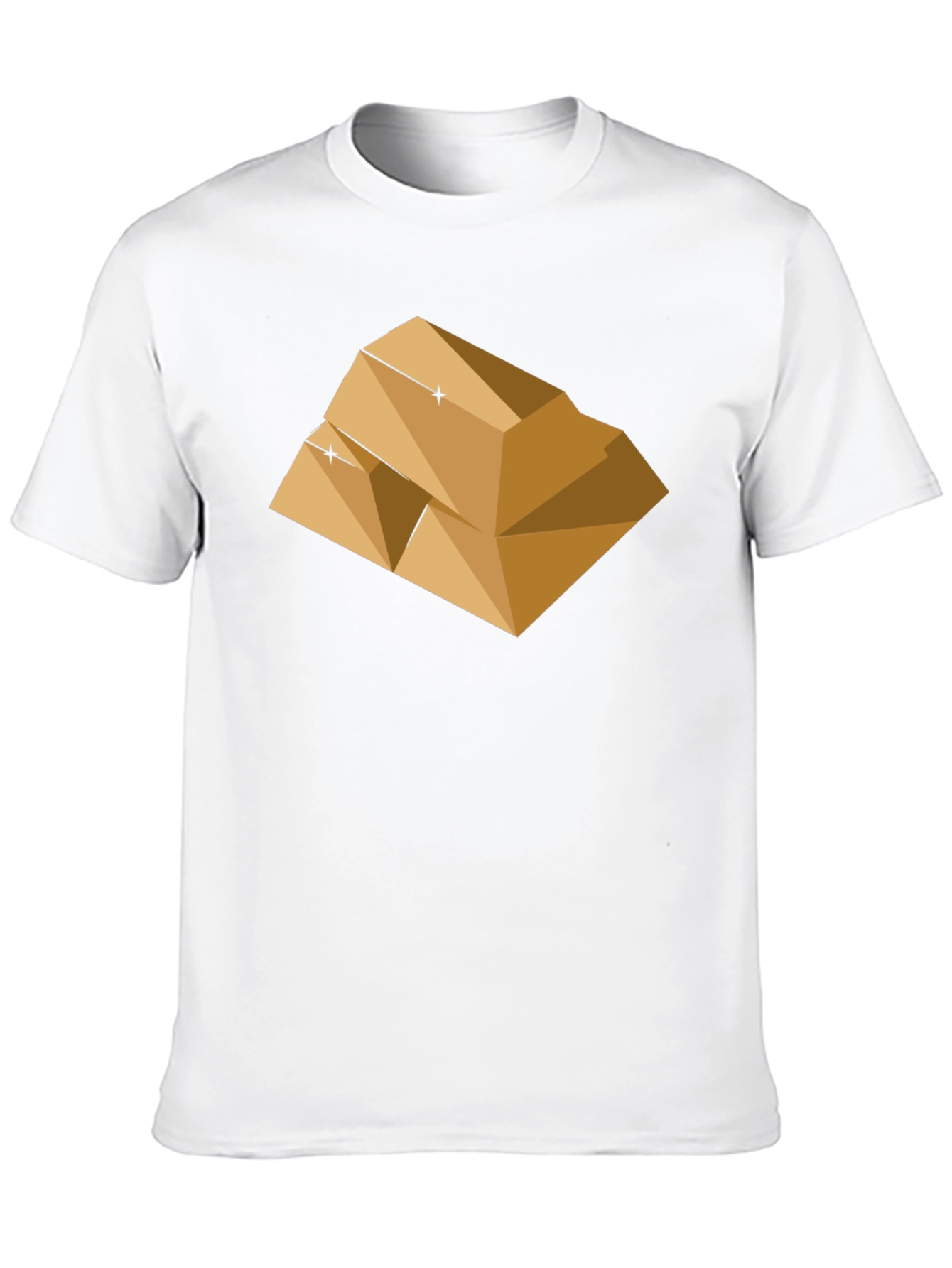 Gold Bar Graphic Tee - Modern Style