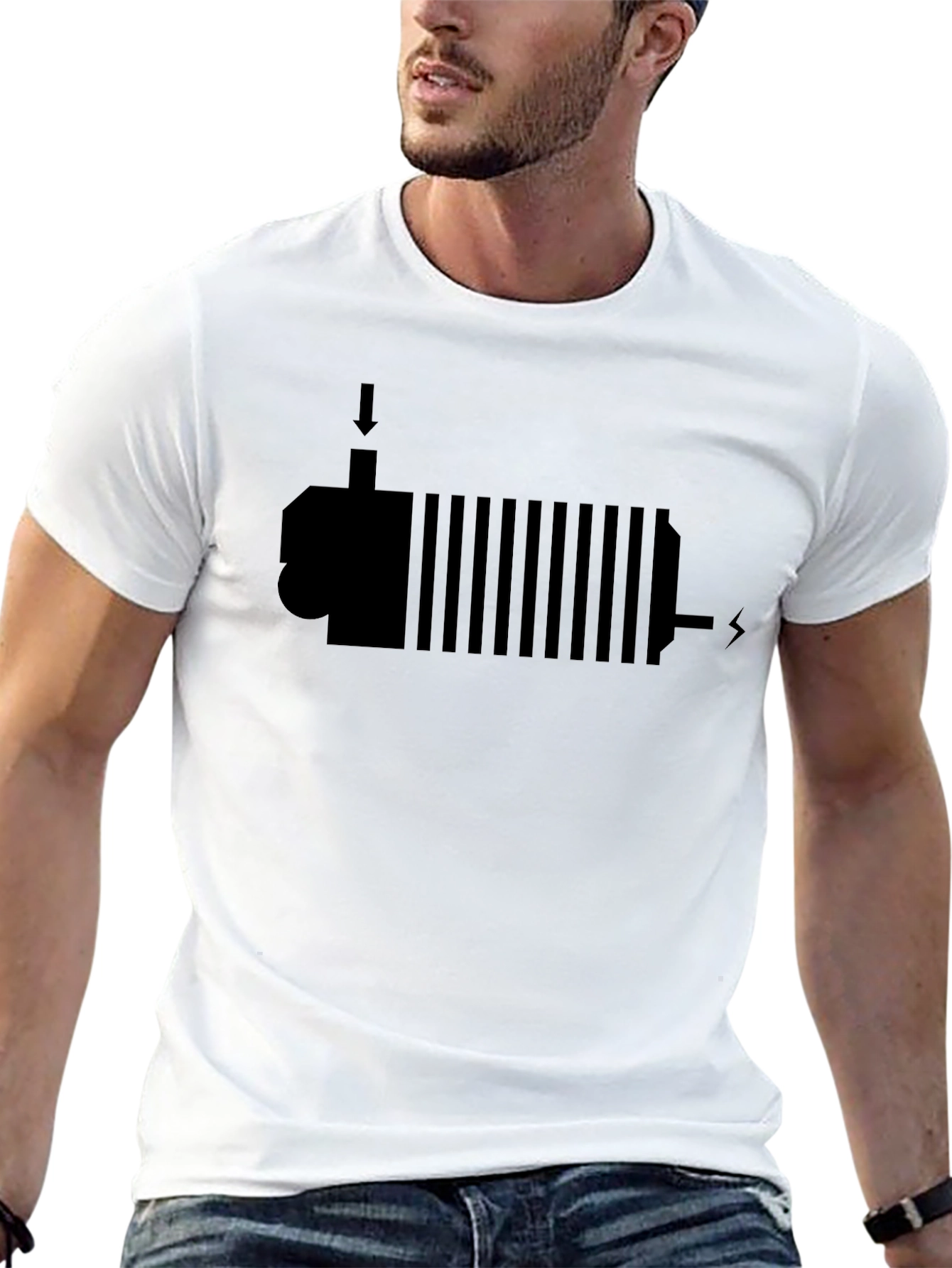 Cool Electric Motor T-Shirt - Black Cotton Tee
