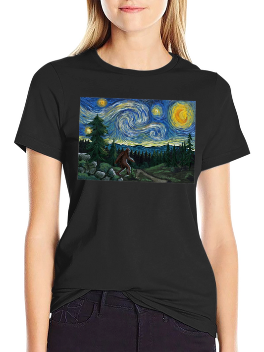 Starry Night Bigfoot Graphic Tee