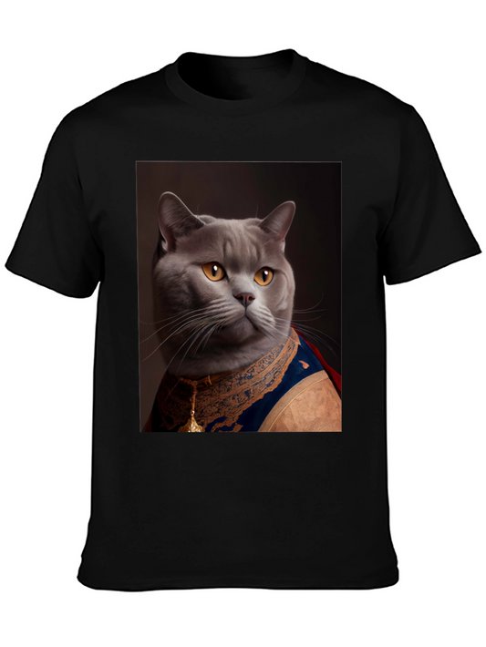 Regal Cat T-Shirt - Funny Pet Portrait Tee
