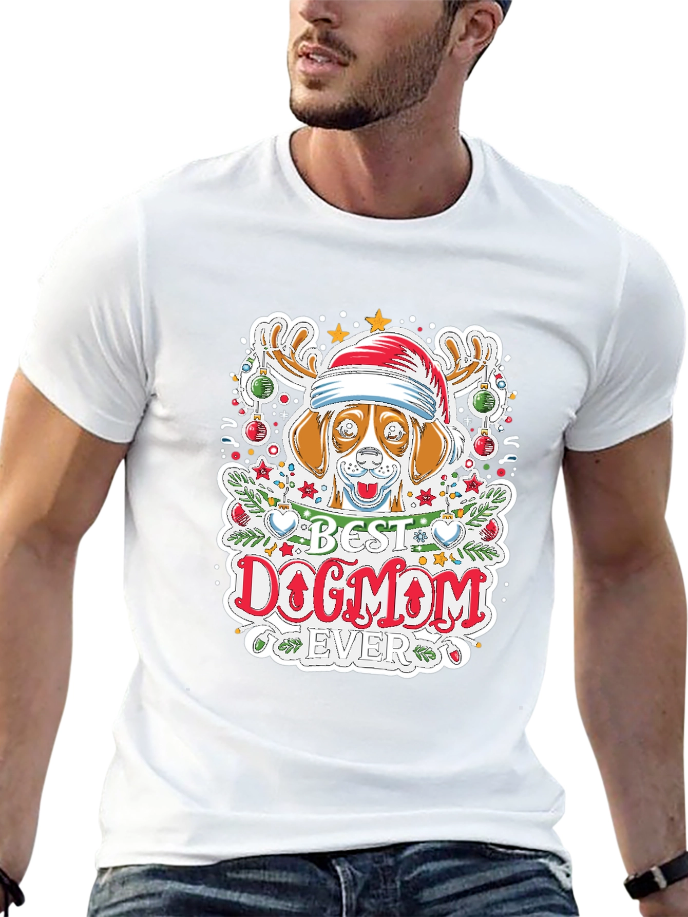 Best Dog Mom Ever Holiday T-Shirt