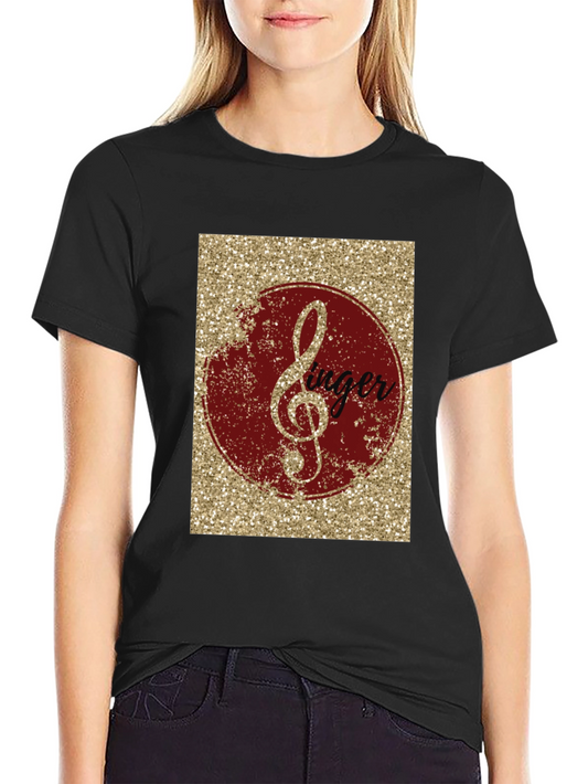 Singer Treble Clef Graphic Tee - Black