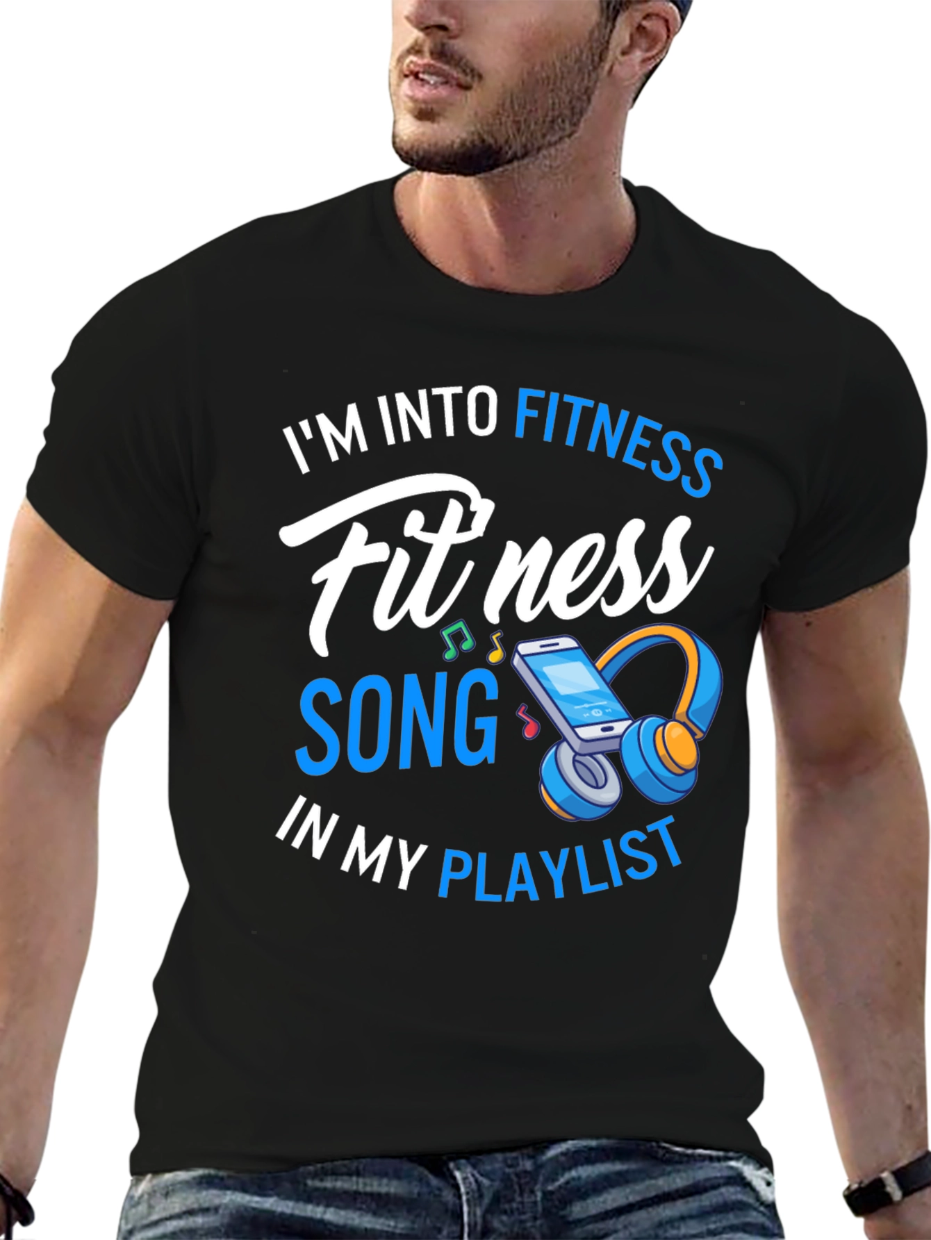 Fitness Song Playlist Graphic T-Shirt