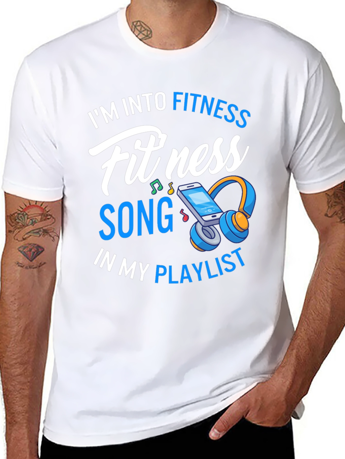 Fitness Song Playlist Graphic T-Shirt