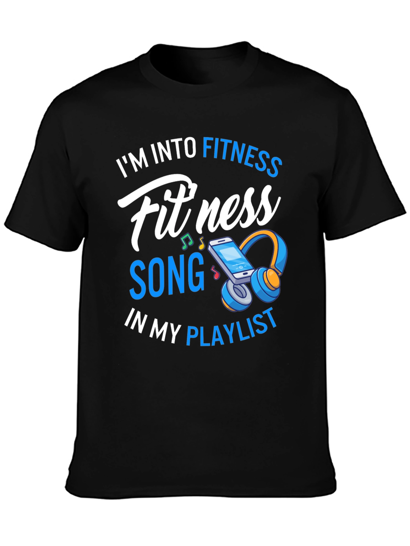 Fitness Song Playlist Graphic T-Shirt