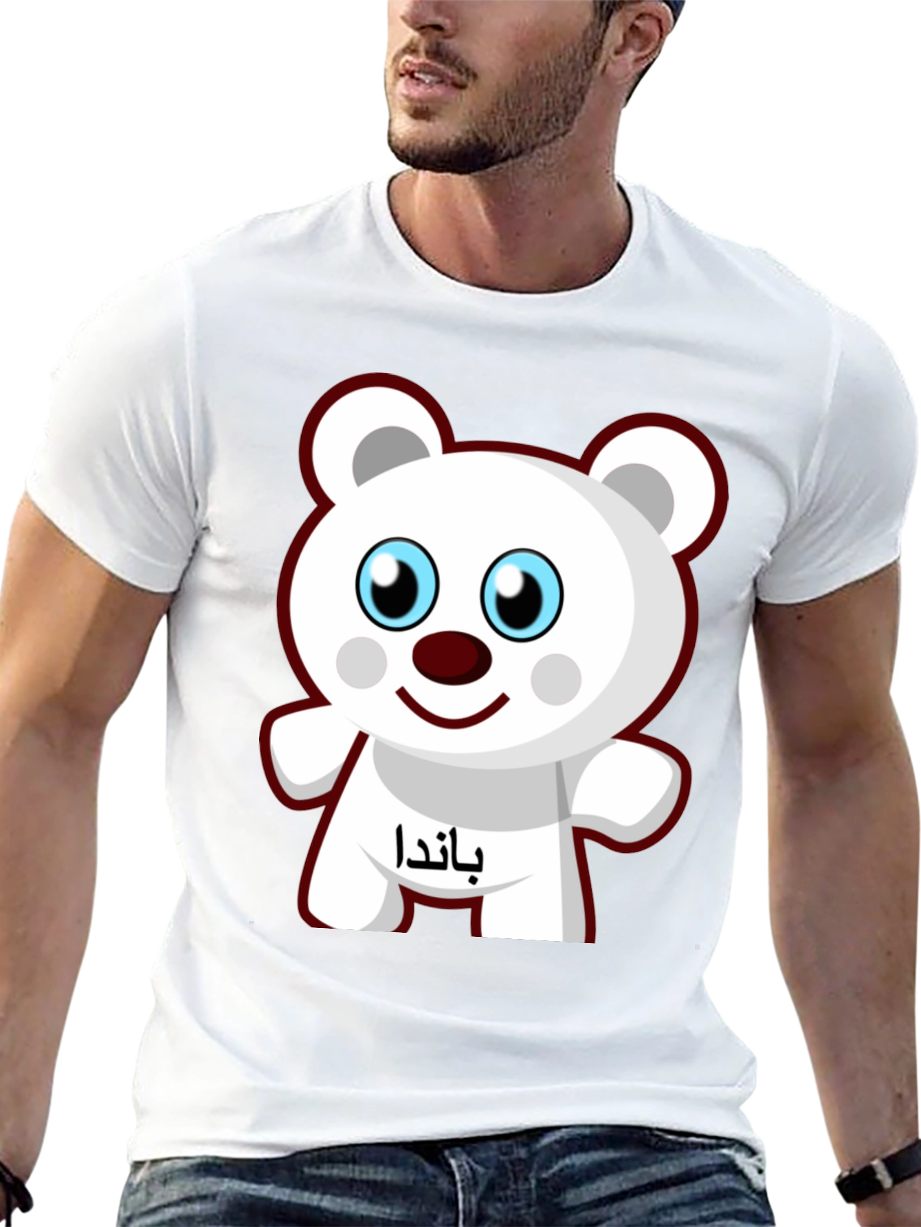 Cute Panda T-Shirt - Black Cotton Tee