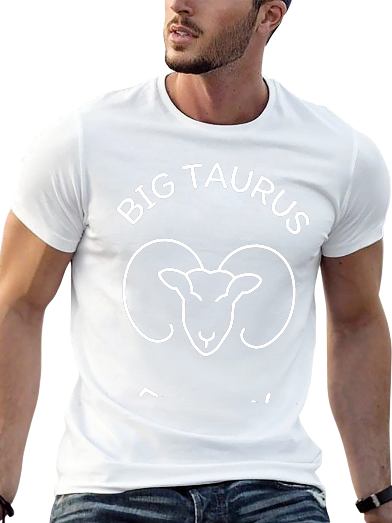 Big Taurus Zodiac Graphic Tee - Black Cotton T-Shirt