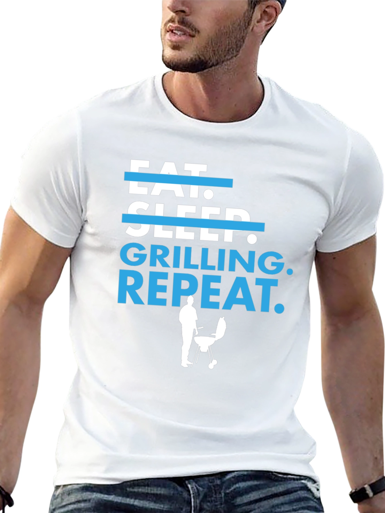 Eat Sleep Grilling Repeat BBQ T-Shirt