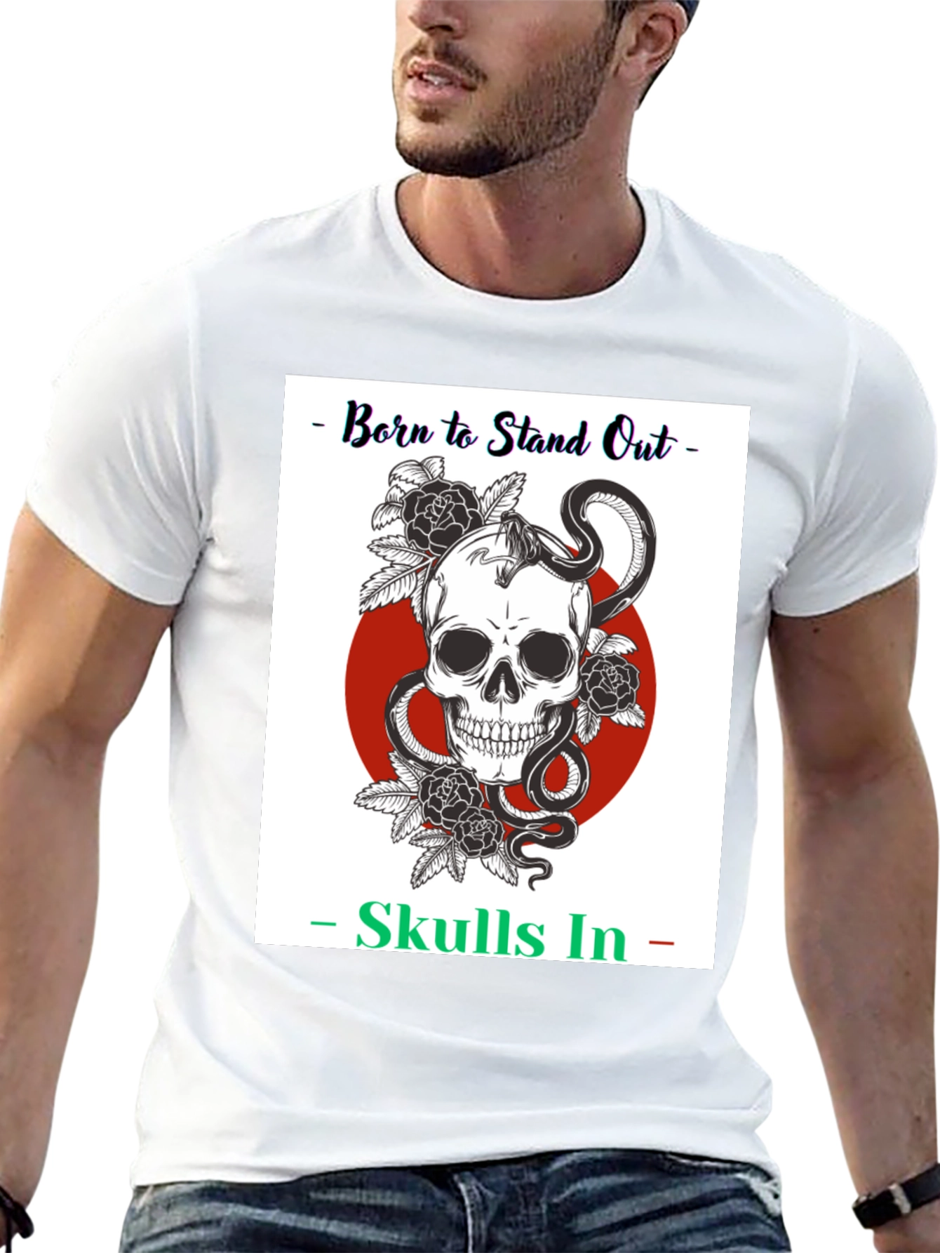 Born to Stand Out Skull T-Shirt