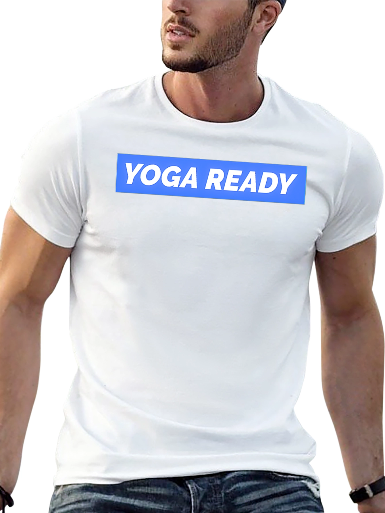 Yoga Ready Black Cotton Graphic Tee