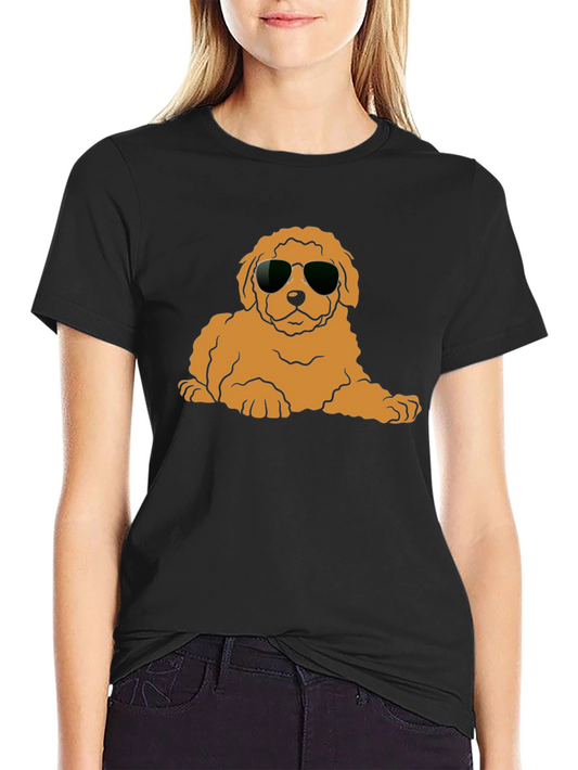 Cool Dog T-Shirt - Black Cotton Blend