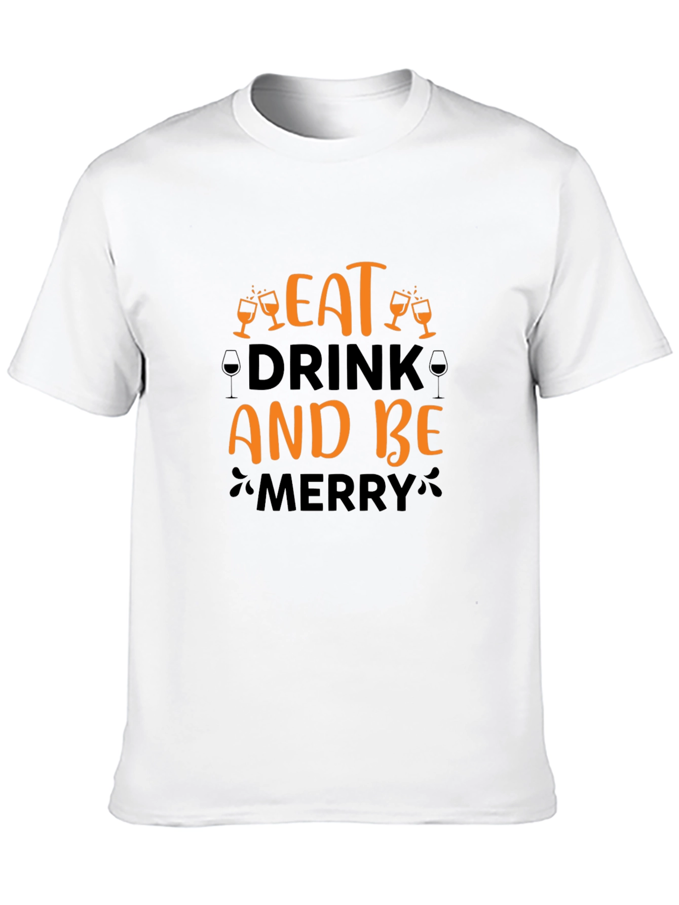 Eat Drink and Be Merry Holiday Graphic T-Shirt