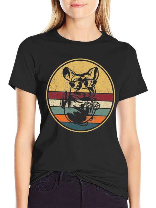 Cool Dog Drinking Tee - Retro Style