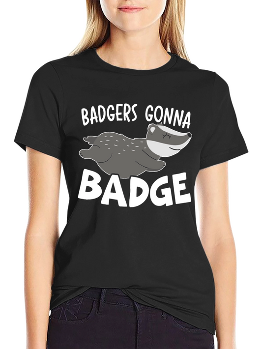 Badgers Gonna Badge Black Graphic Tee