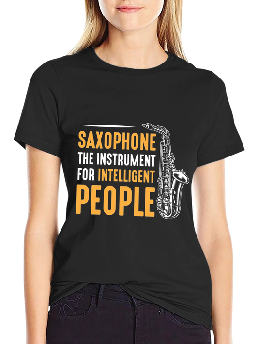 Intelligent People Saxophone Graphic T-Shirt