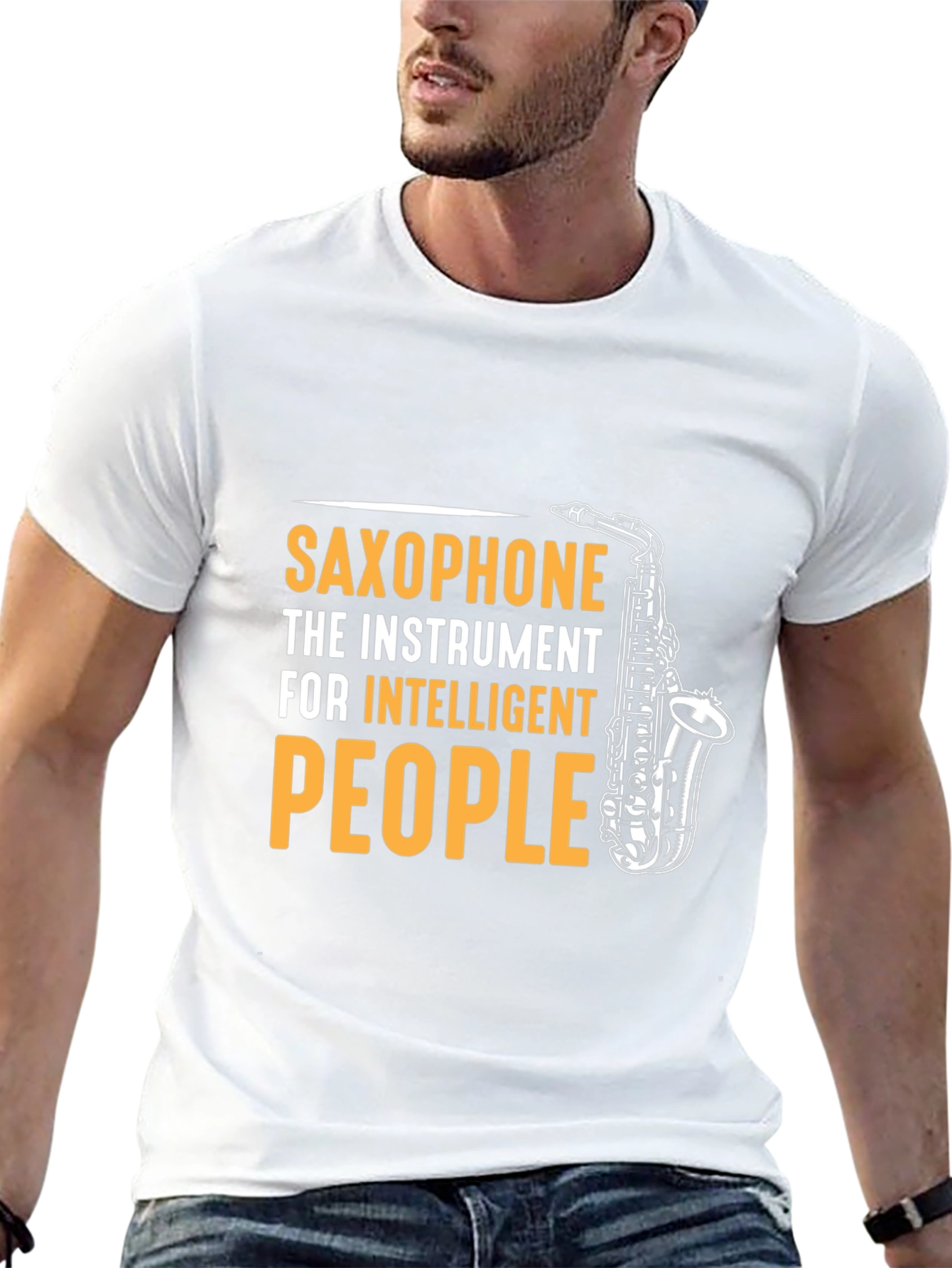 Intelligent People Saxophone Graphic T-Shirt