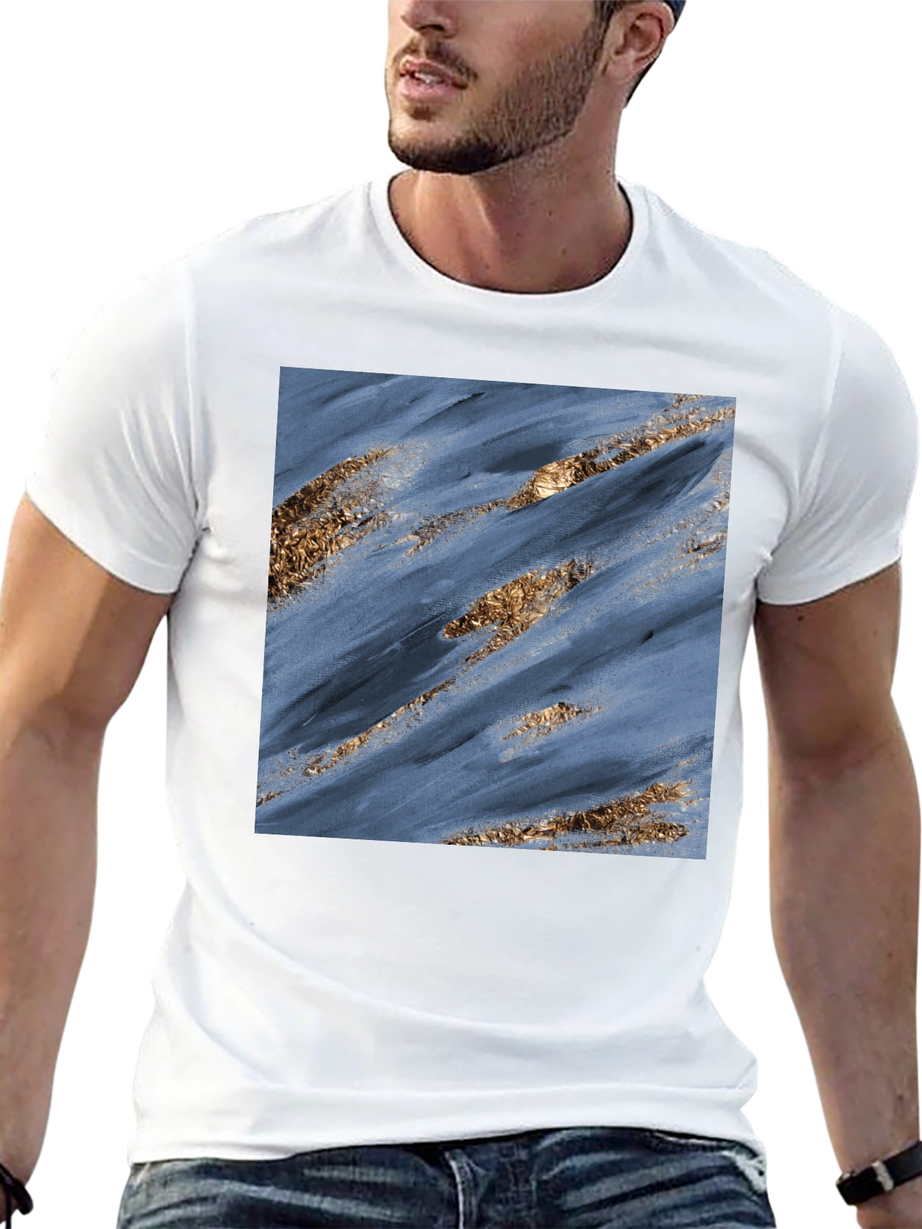 Abstract Gold Accent T-Shirt