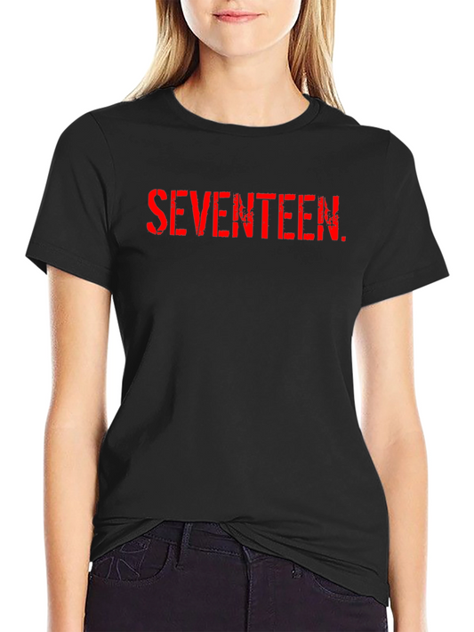 Seventeen Graphic Tee - Classic Crew Neck Cotton T-Shirt