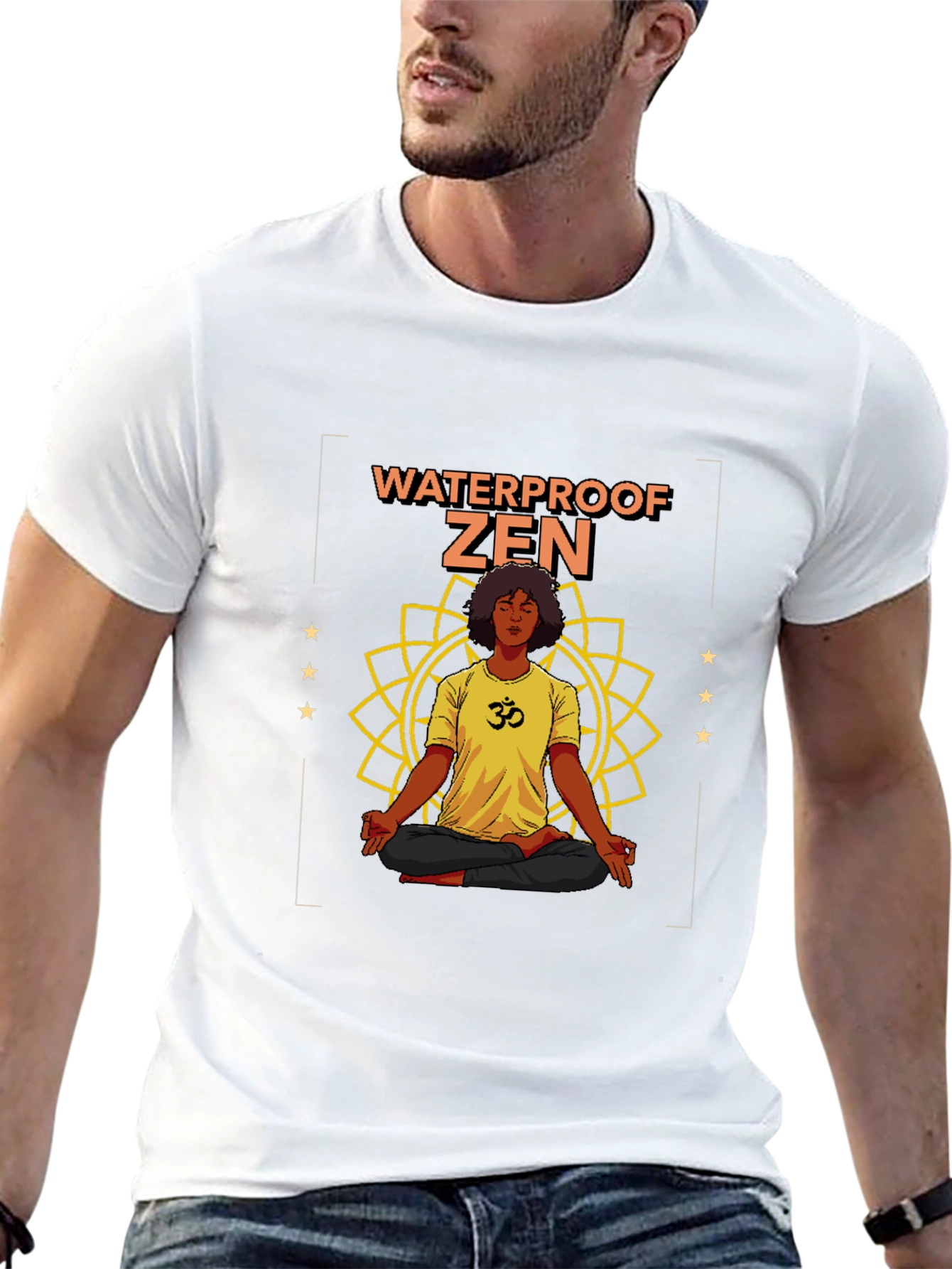 Waterproof Zen Graphic T-Shirt - Unisex Black Tee