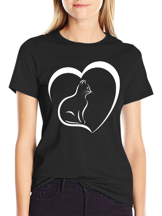 Cat Heart T-Shirt - Unisex Graphic Tee