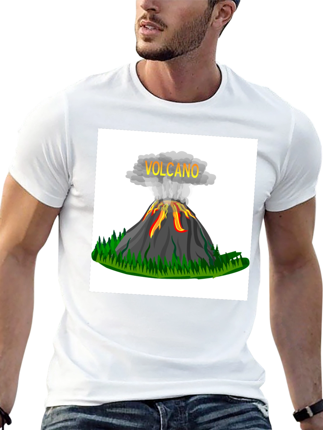 Volcano Graphic Print T-Shirt