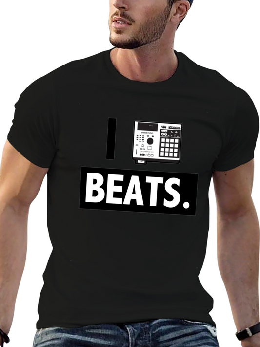 I Heart Beats Black Graphic T-Shirt