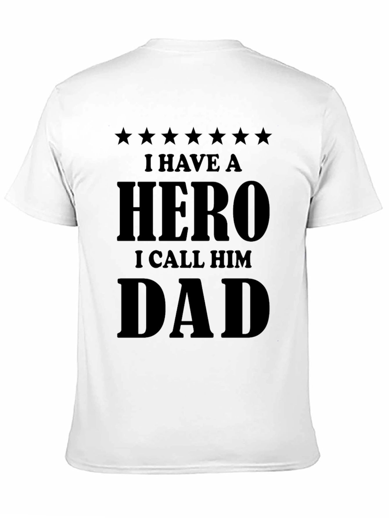 Hero Dad Black Graphic T-Shirt