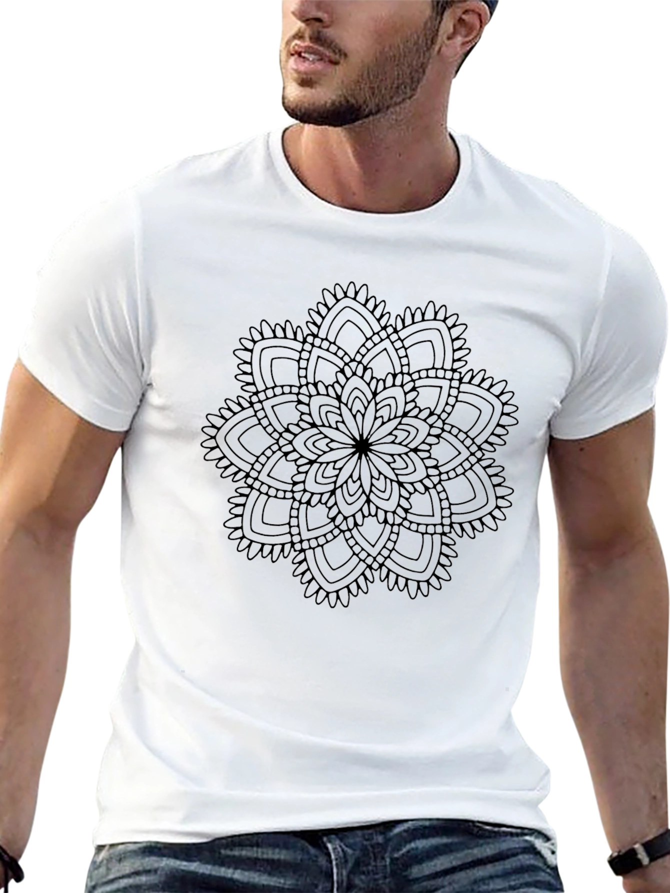 Black Mandala Graphic T-Shirt