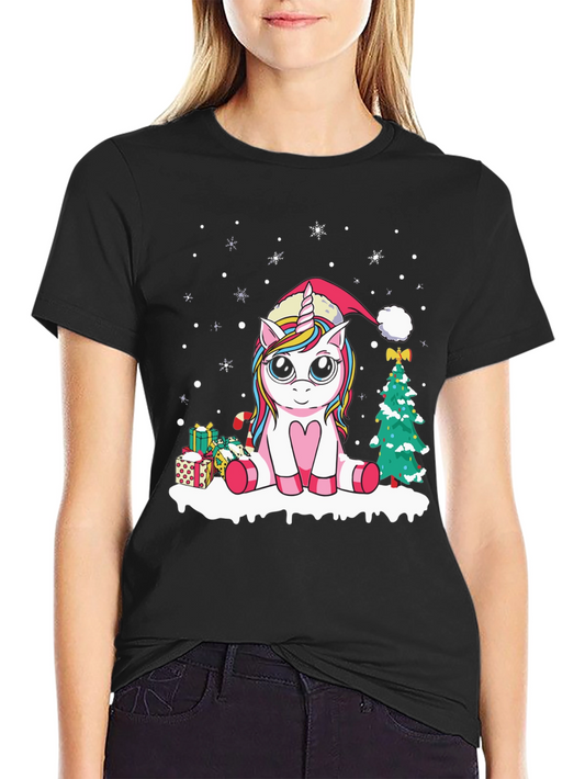Festive Unicorn Christmas T-Shirt