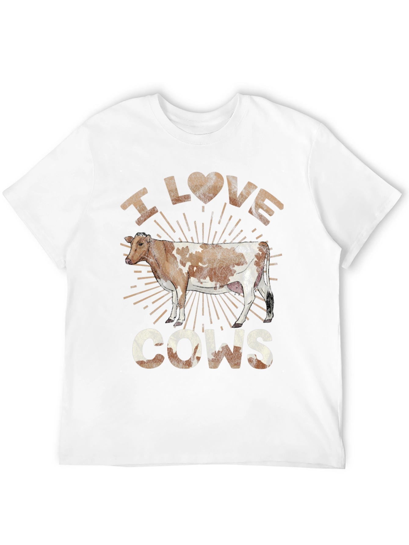 I Love Cows Graphic Tee - Unisex Black T-Shirt