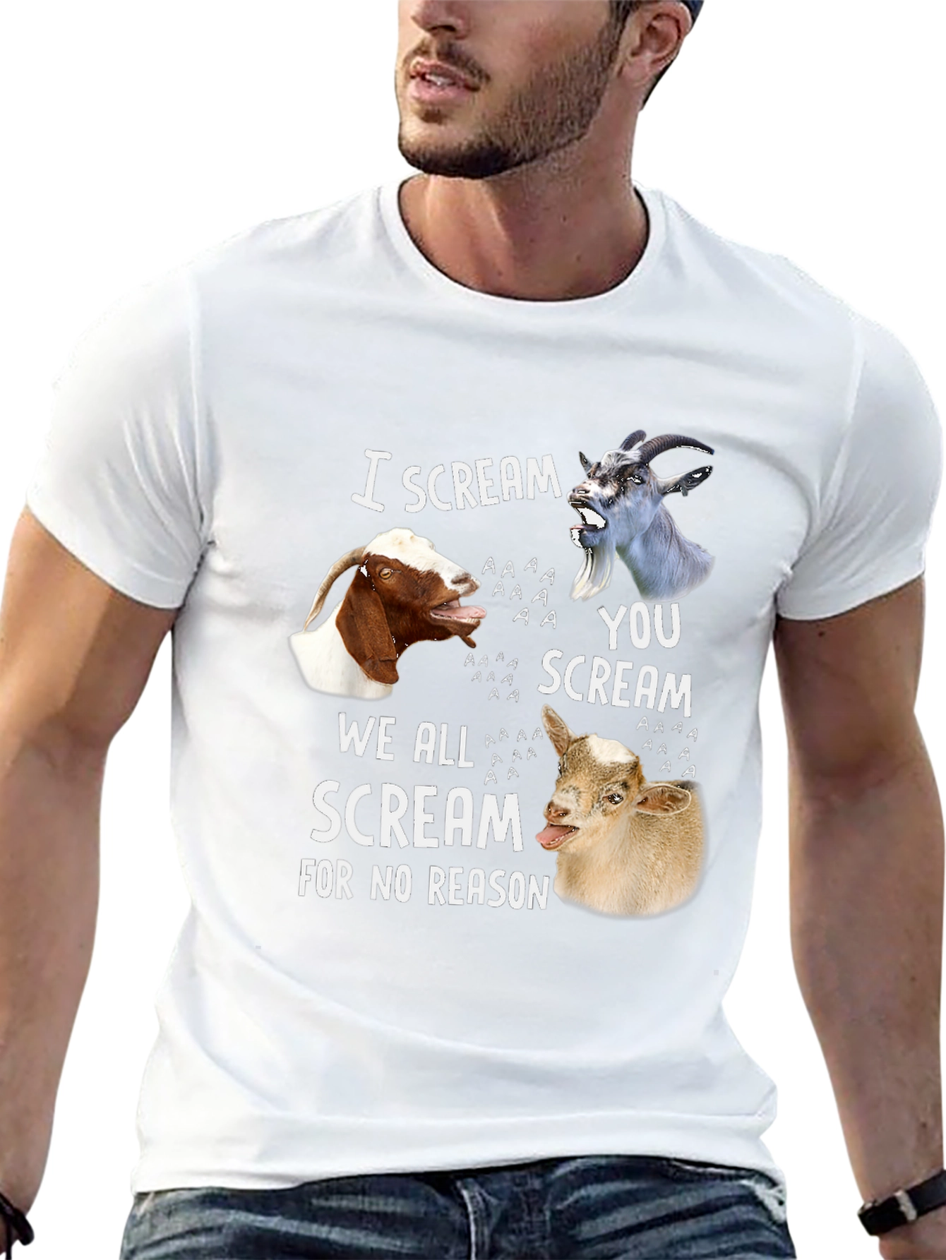 Goat Scream T-Shirt - Funny Animal Tee