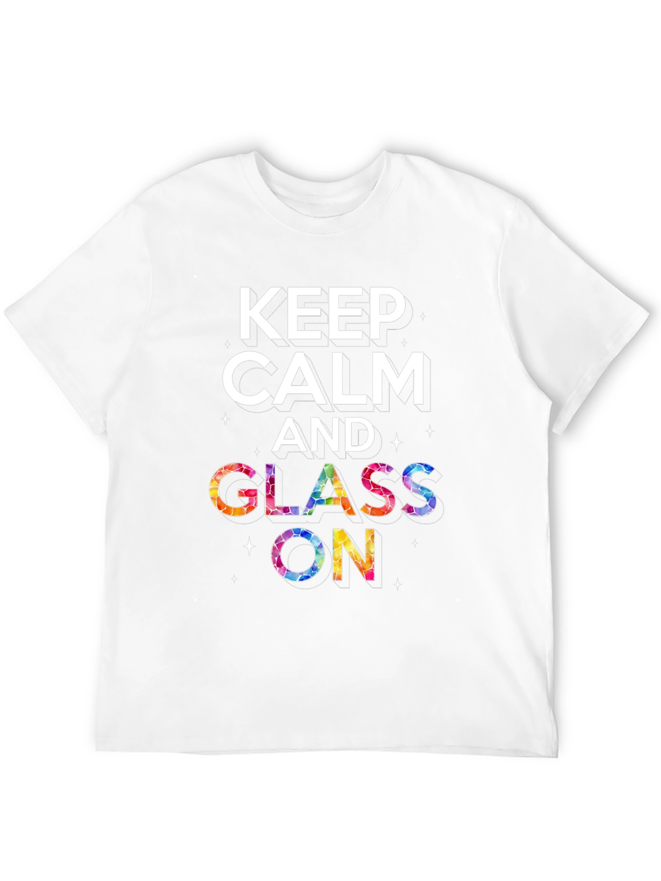 Keep Calm and Glass On Black Graphic Tee