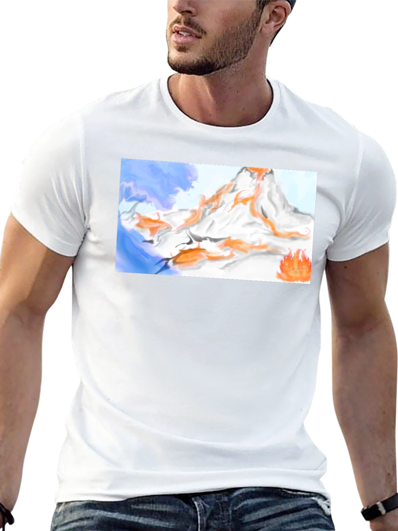 Mountain Flames Graphic Tee
