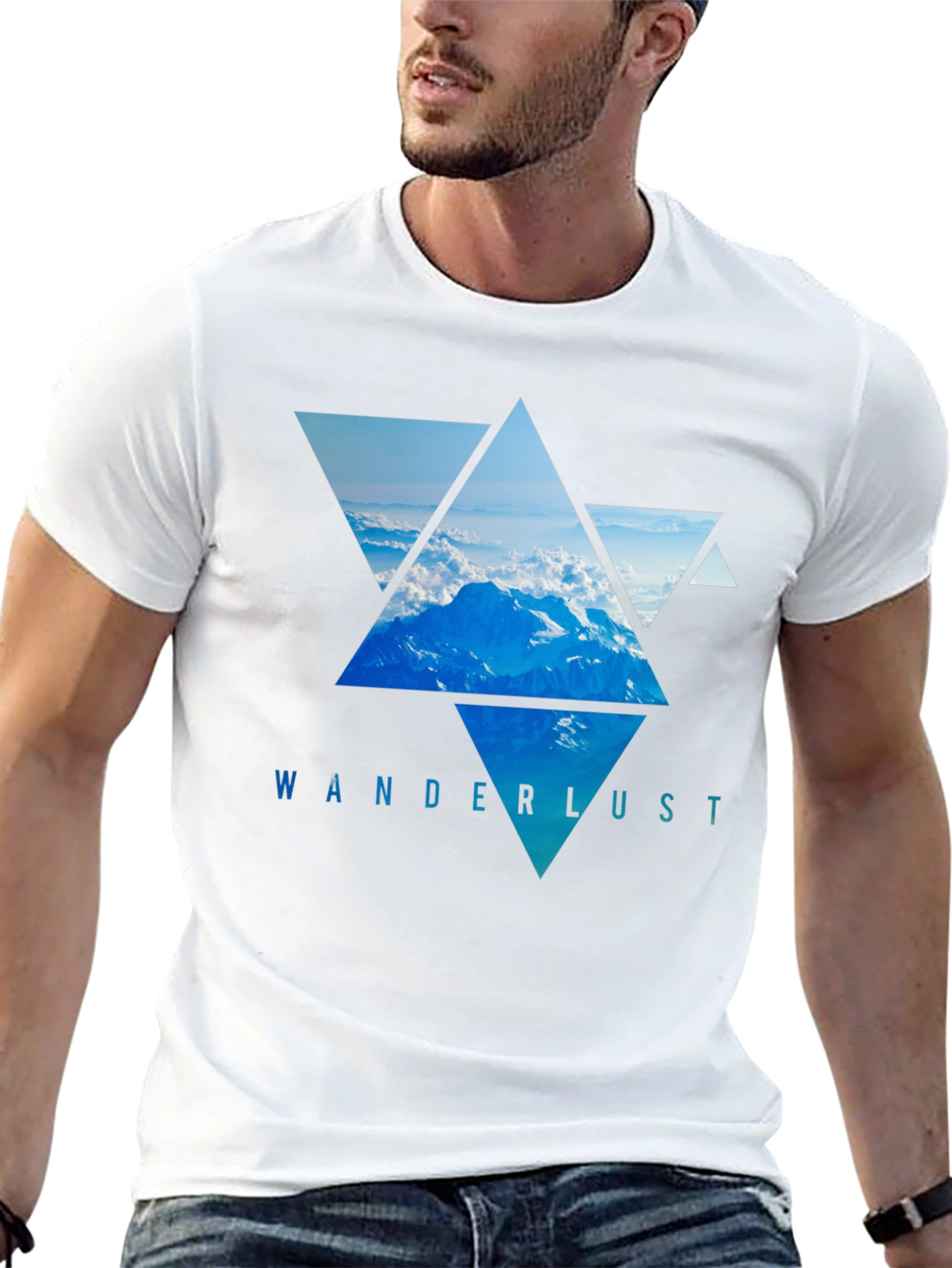 Wanderlust Mountain Triangle Graphic Tee