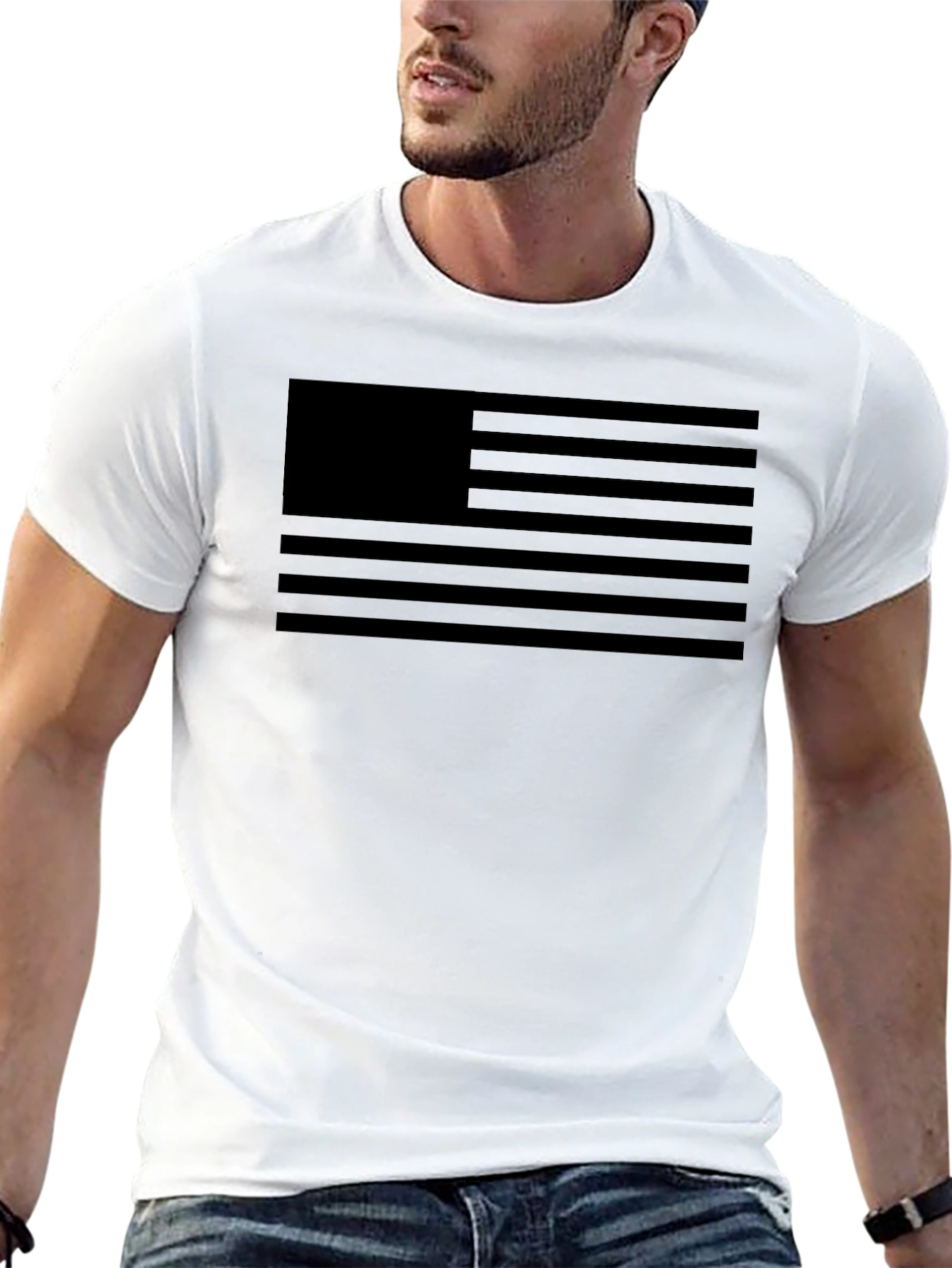 Stealth American Flag Graphic T-Shirt