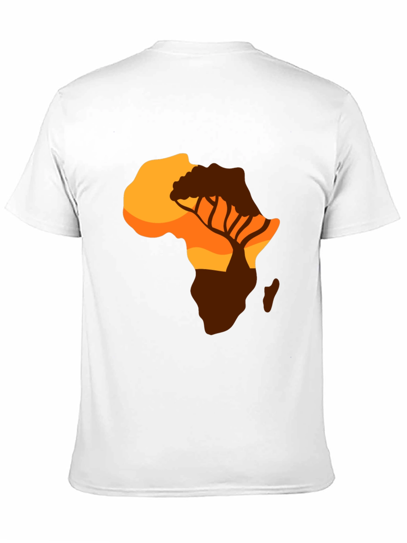 African Sunset Graphic Tee - Black Cotton T-Shirt