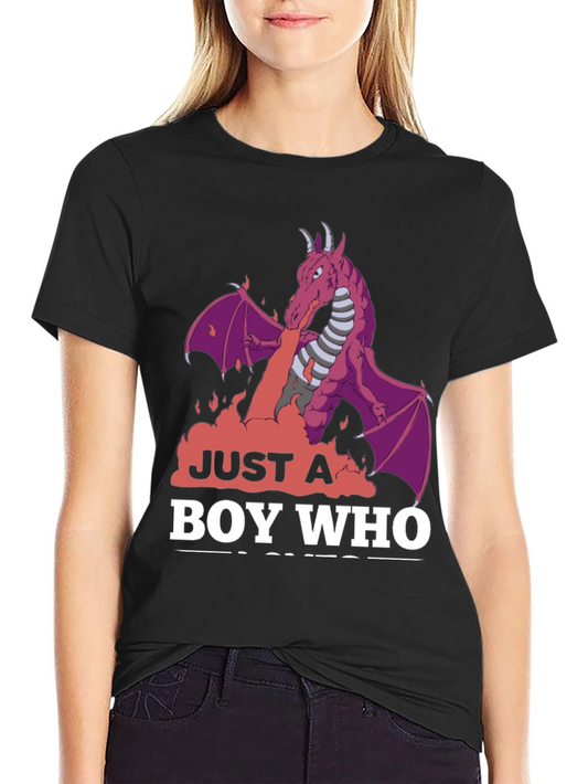 Dragon Boy T-Shirt - Just a Boy Who Loves Dragons Tee
