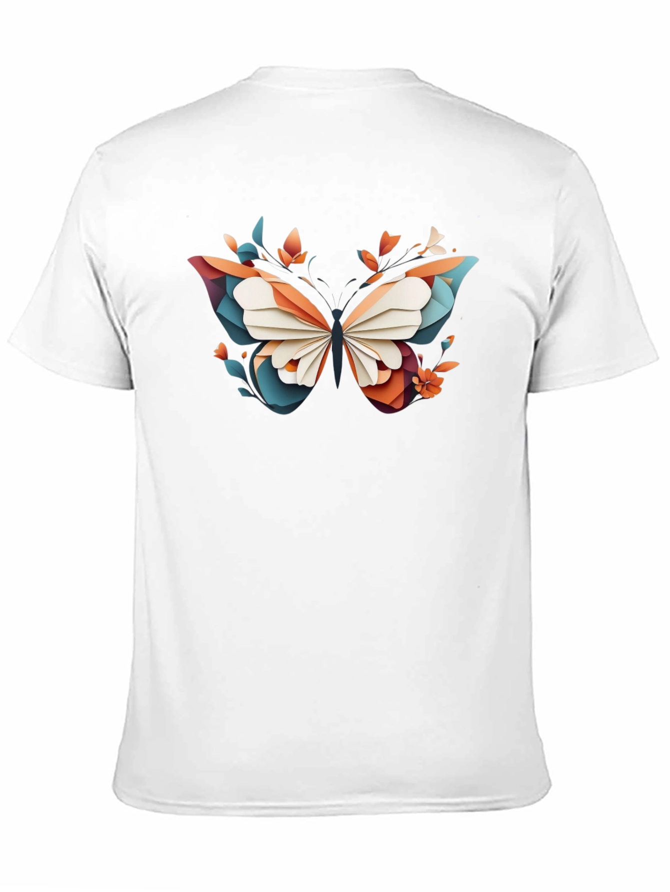 Abstract Butterfly Graphic Black T-Shirt