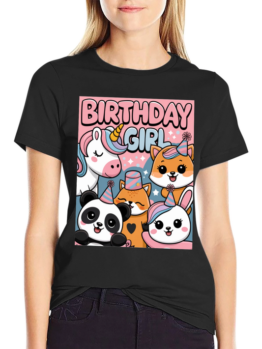 Birthday Girl Animal Party T-Shirt