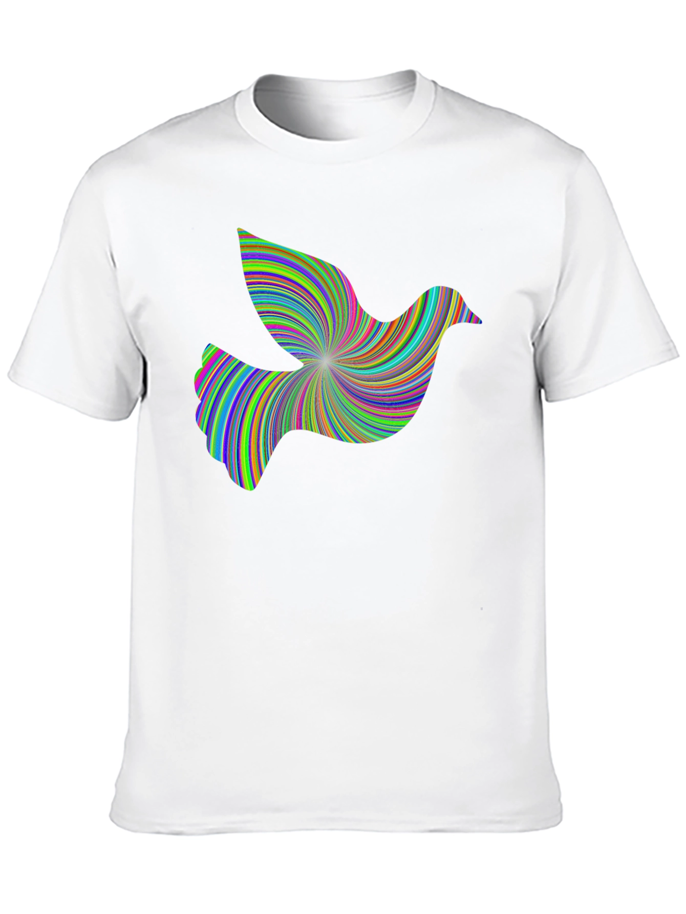 Psychedelic Dove Graphic Tee - Unique Design Soft Cotton